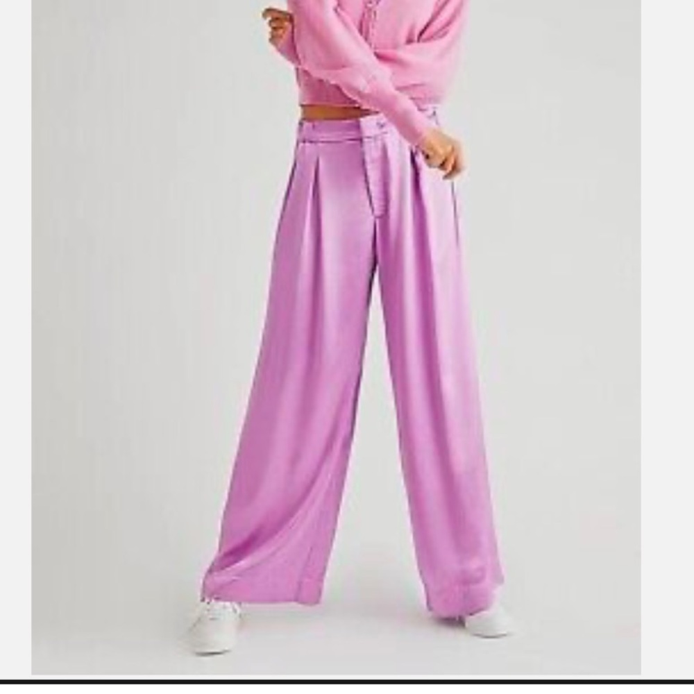 Chic Pink Satin Lounge Set